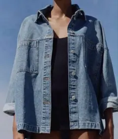 【美品】ZARA ザラ⭐︎パッチポケットデニムジャケット