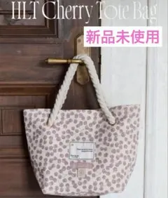 【hiroko】本革持ち手のレオパード柄×デニム　フリルトートバック hiroko様専用】本革持ち手のレオパード柄×デニム フリルトートバック