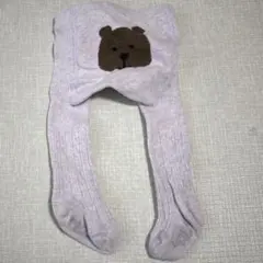 薄紫色 くまケツタイツ 0-12ヶ月　baby Gap