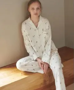 PEANUTS スヌーピー　ジェラートピケ　ルームウェア　パジャマ　上下セット