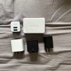 Aukey 2ポートACアダプターとELECOM