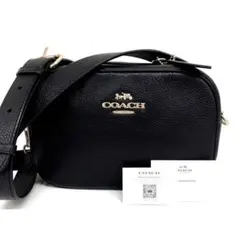 【新同品】COACHコーチ☆オールレザーカメラバッグ ブラック