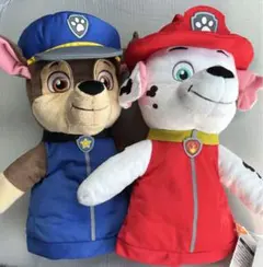新品 パウパトロール マーシャル チェイス ぬいぐるみパペット ２点 セット
