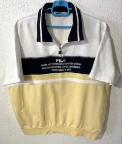 [希少日本製】90s FILA フィラ ハーフジップ 半袖スウェット ポロシャツのサムネイル