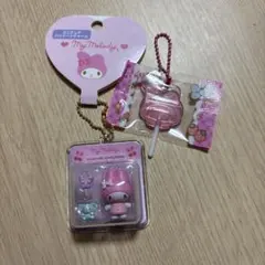 マイメロディ　ミニチュアパッケージチャーム　おまけつき　マイメ