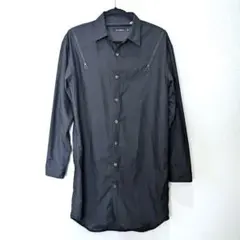 ロング丈 CIVARIZE シヴァーライズ ジップデザイン 長袖シャツ ブラックのサムネイル