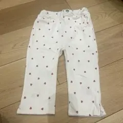ハート柄パンツ ホワイト　プティマインのサムネイル
