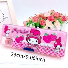 マイメロディ 両面開き 鉛筆削り付き筆箱 ペンケース プレゼント クリスマス Y