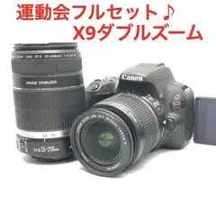 運動会応援フルセット♪ Canon EOS Kiss X8i ダブルズームレンズ Canon デジタル一眼レフカメラ EOS Kiss X8i