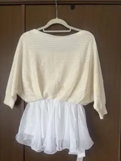 SNIDEL スナイデル 裾フリルコンビニットPO SWNT161083