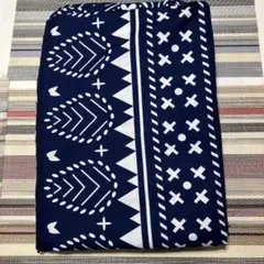 掛け布団カバー ネイビー ペイズリー柄 シングル 210 X 150