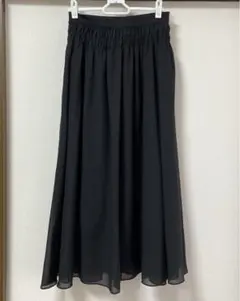 ナノユニバース　ロングスカート　ブラック 黒　38