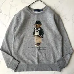 完売品 美品 ラルフローレン ポロベア トレーナー 裏起毛 グレー
