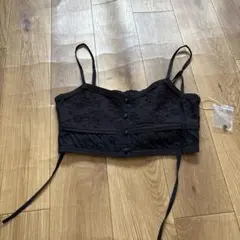 新品　Chico チコ　PAL コットンレースビスチェ　ブラックのサムネイル
