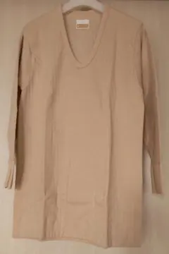 Ｍ　Vネック　肌着　ウール　カシミヤ混　メンズ　ベージュ　日本製　グンゼ　紳士