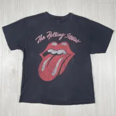 00s　ヴィンテージ　ローリングストーンズ　バンドTシャツ　バンT　XL　墨黒