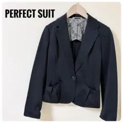 Perfect Suit ジャケット 11号 ブラック 1ボタン レース裏地のサムネイル