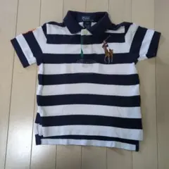 Polo 子供用ポロシャツ ネイビー/ホワイト ストライプ
