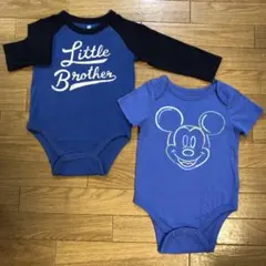 baby GAP リトルブラザー＆ミッキーロンパース 70cm(6-12m)