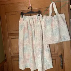 羽織りリメイクスカート ＆バック　最終価格‼️