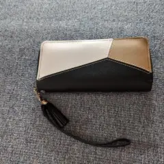 三色切り替えデザイン長財布