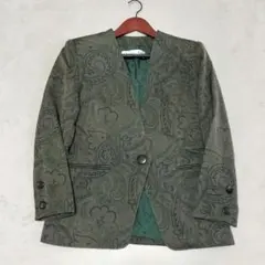 美品　Christian Dior　ペイズリー柄　ノーカラージャケット　Мサイズのサムネイル