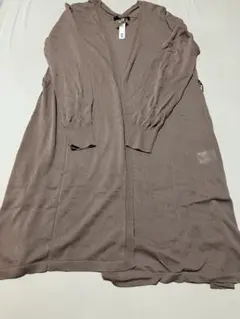 ナノユニバースブラウン ロングカーディガン