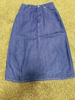 Levi's デニムスカート インディゴブルー 立体裁断のサムネイル