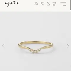 agete アガット10k ピンキーリング 5号　box付