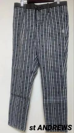 新品☆セントアンドリュース レッグウォーマー 白×黒 ドロスト付き