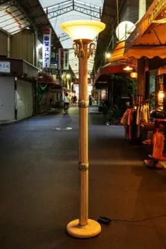 アンティーク調 トーチ型フロアランプ スタンドライト 白鳥モチーフ m*8様 アンティーク調 トーチ型フロアランプ スタンドライト 白鳥