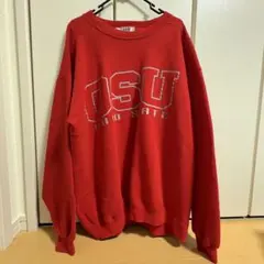 90s USA 古着 裏起毛 赤 スウェット