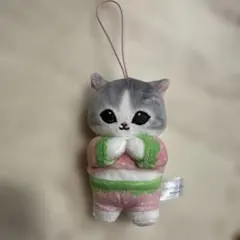 モフサンド パジャマにゃんマスコット いちご ぬいぐるみ mofusandのサムネイル