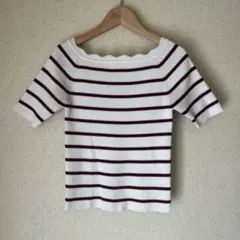 31sons de mode ボーダー柄半袖ニットのサムネイル