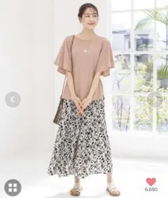 GLOBALWORK さらさらサテンフレアワイドパンツ　Ｌサイズ