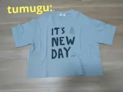 tumugu:ツムグ■ラフィ天竺プリントTシャツ★IT'S A NEW DAY