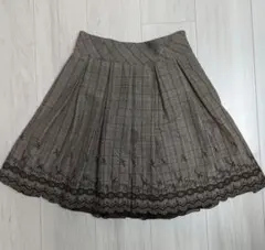 レストローズ　チェックプリーツスカート