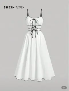 SHEIN MOD ホワイトキャミワンピース