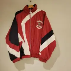 USA古着90's アラバマ州立大学カレッジロゴ ナイロンプルオーバージャケット