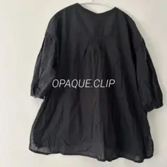 【OPAQUE.CLIP】 オペークドットクリップ チュニック リボン ブラウス