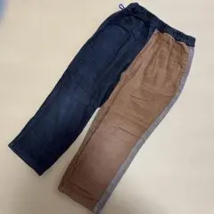 ブリーズ　コーデュロイ長ズボン 黒・茶色　120