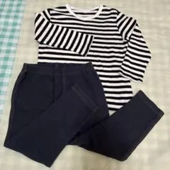 90 ユニクロレギンスと長袖Tシャツ