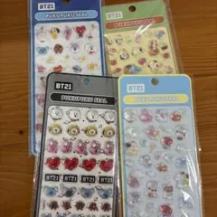 BT21 ぷくぷくシール 4枚セット BTS