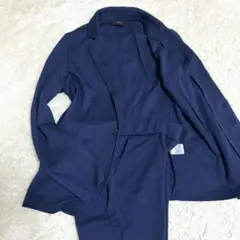 美品✨VICCI セットアップ カジュアルスーツ 伸縮性 上下 ネイビー