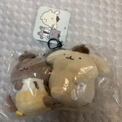 【ポムポムプリン】 終売品 希少 限定品 ギンガムチェック 黒 ぬいぐるみ ポムポムプリン リボンいっぱい！ギンガムチェックぬいぐるみ