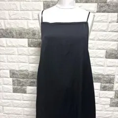 美品【コーエン】coenキャミロングワンピースL黒ブラックシンプル大人上品