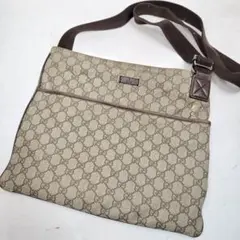GUCCI サコッシュ GG スプリーム レザー ショルダーバッグ