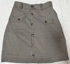 RETRO GIRLチェックスカート 台形スカート