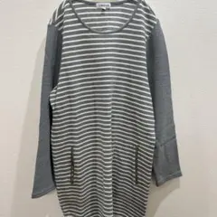 element of SIMPLE LIFE ストライプ長袖チュニック LL