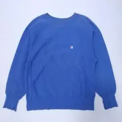 【USA製】Champion リバースウィーブ 90s 刺繍タグ M 青 ブルー
